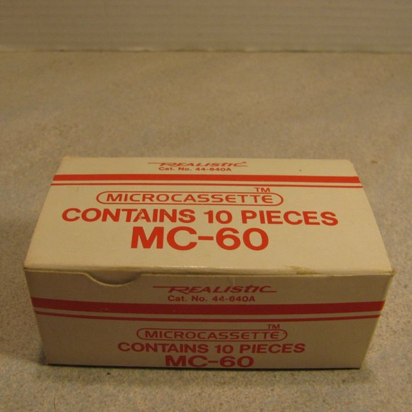 Vintage Realistic Brand / Radio Shack  Micro Cassette Tapes MC-60 10 pc Box - Picture 1 of 3